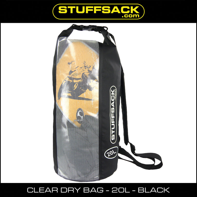 Load image into Gallery viewer, STUFFSACK Easy View Dry Bag - 20L Black

