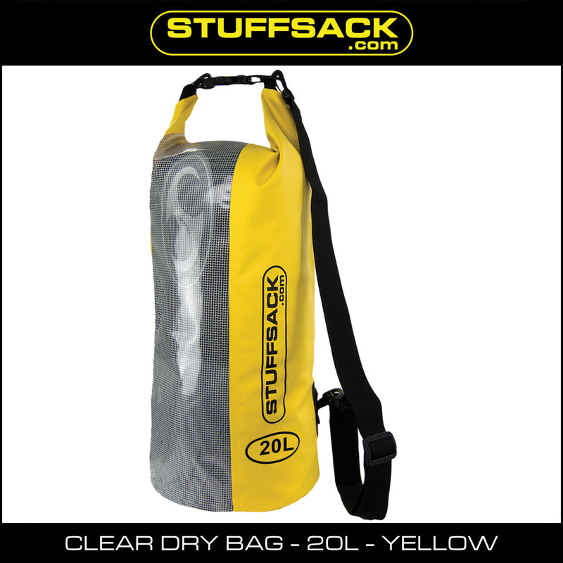 Load image into Gallery viewer, STUFFSACK Easy View Dry Bag - 20L Yellow
