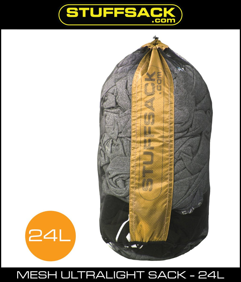 Load image into Gallery viewer, STUFFSACK Mesh Dirty Laundry Stuff Bag - 24L - Orange
