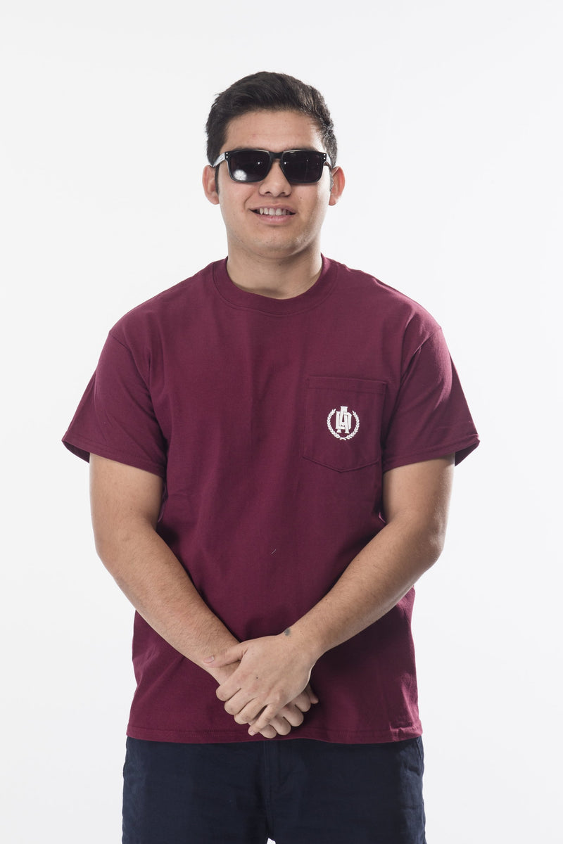 Load image into Gallery viewer, Dirt Alliance - Clean Logo Pocket T-Shirt - Maroon
