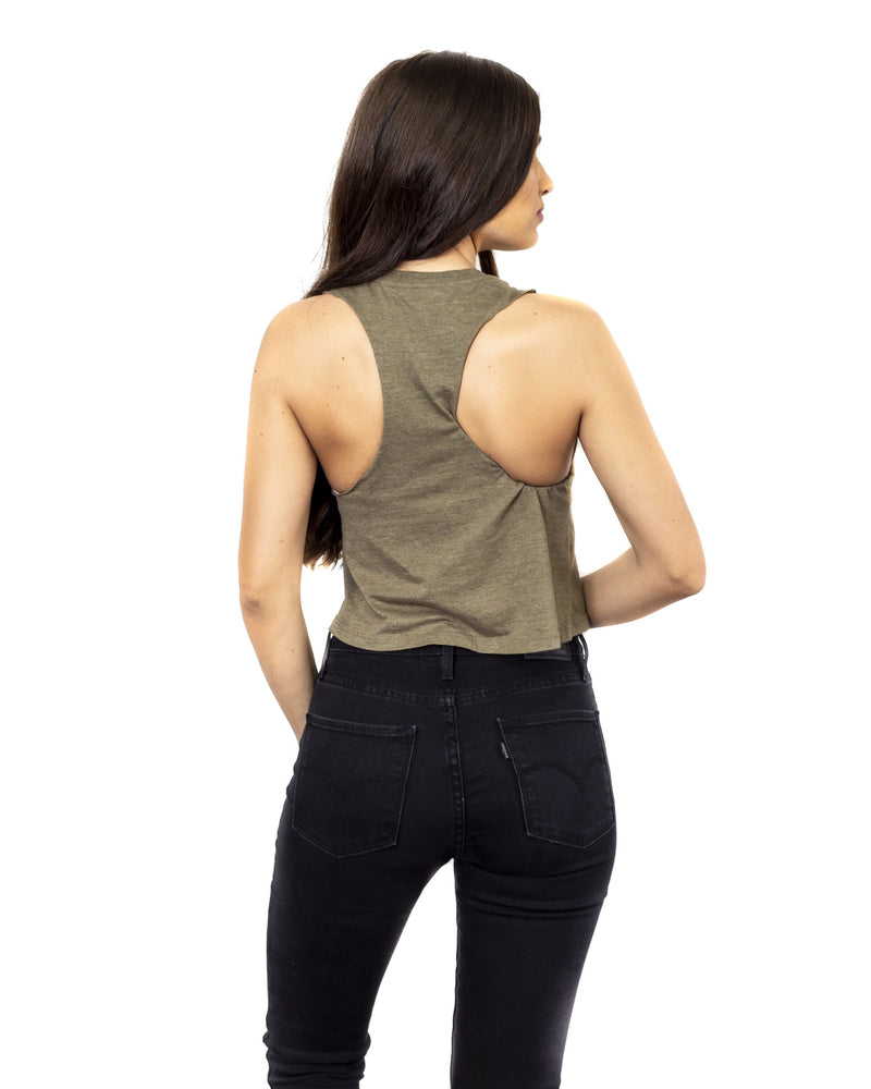 Load image into Gallery viewer, Dirt Alliance - Racer Crop Top - Military Green
