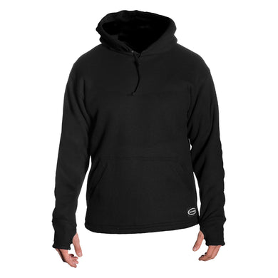 SCHAMPA Old School Thermal Fleece Lined Hoodie: Black