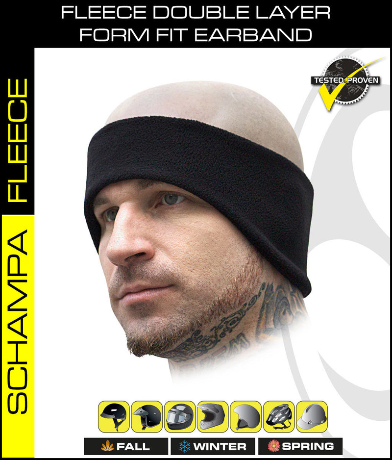 Load image into Gallery viewer, SCHAMPA Fleece Double Layer Form Fit Earband Headband
