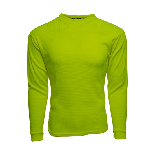SCHAMPA Old School Thermal Shirt: Safety Neon Yellow