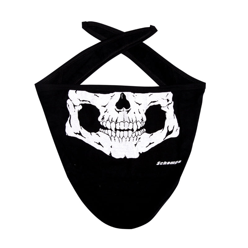 Load image into Gallery viewer, SCHAMPA Stretch I-Tie Skull Face Mask
