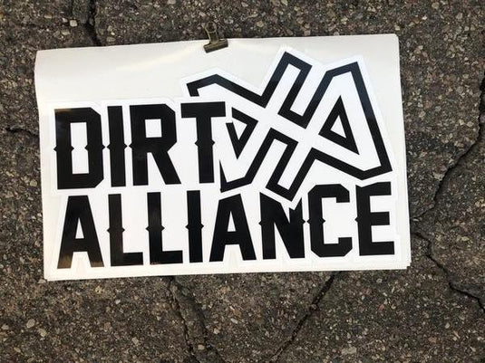 Dirt Alliance - Stacked Black 12” Slap Sticker